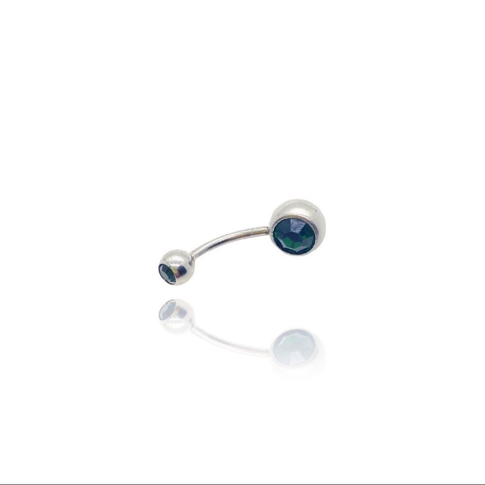 Belly Ring Emerald green